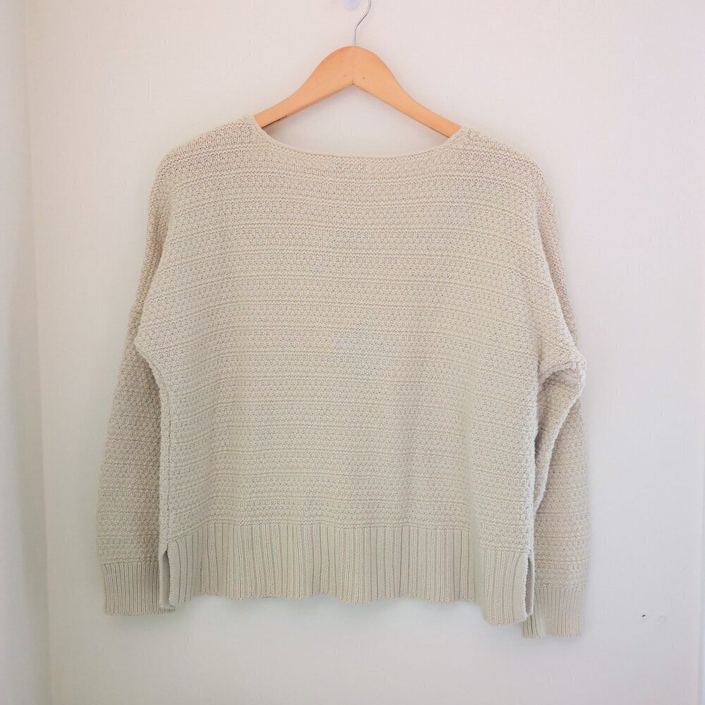 Lucky Brand V Neck Cotton‎ Blend Sweater Size M - Picture 2 of 4